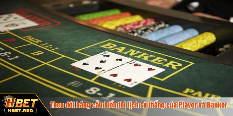 Theo dõi bảng cầu hiển thị lịch sử thắng của Player và Banker